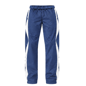 <b>Navy</b> Blue White Hooded Tracksuit Set Full Zip Jacket Straight Leg Pants Custom Team Training Athletic Sportswear Two Piece - Product Image 5