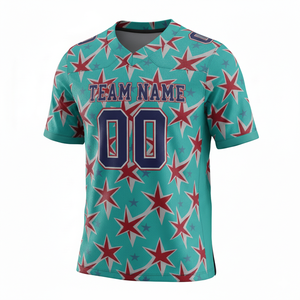 Camiseta de Práctica de Fútbol Americano Sublimada Personalizada, Manga Corta, Transpirable, Anti-UV, Opción de Talla Grande, 100% Personalizable en la Parte Delantera - Product Image 1