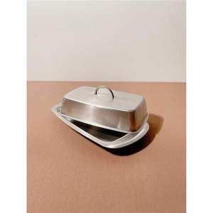 Modern Metal Butter <b>Container</b> with Easy-Grip Handle Dishwasher Safe 304 Stainless Steel Butter Dish <b>Kitchen</b> Butter <b>Storage</b> Tray - Product Image 3