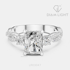 2.00CT Radiant Cut Lab Grown Diamond <b>Ring</b> IGI Certified 14K White Gold F+ Color VS+ Clarity Engagement Anniversary <b>Ring</b> Gifting - Product Image 1