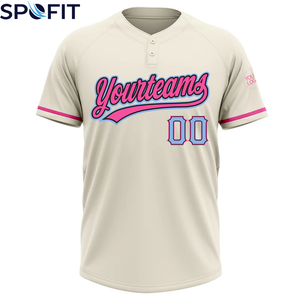 Camiseta de Béisbol Personalizable para Hombre, 100% Poliéster, Sublimada, Uniforme Deportivo Transpirable con 2 Botones, Venta al Por Mayor OEM - Product Image 6
