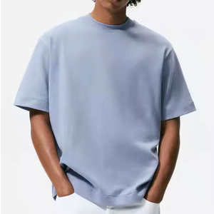 T-shirt pour homme 180 g/m² coupe ample en polyester/nylon à manches courtes col rond tricoté uni numérique anti- - Product Image 1