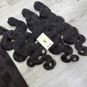 Extensiones de Cabello Humano Premium con Cutículas Alineadas, Ondulado Natural, Liso, Negro Natural, en Paquetes - Product Image 3
