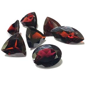 Pierres précieuses de grenat rouge cultivées en laboratoire de qualité AAA pour la fabrication de bijoux, taille ovale, certifiées par une tierce partie - Product Image 2