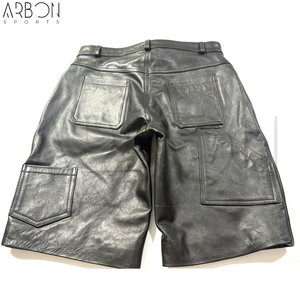 Shorts en cuir pour hommes, de qualité supérieure, fabriqués sur mesure, tendance et confortables, avec service OEM/ODM, meilleur fournisseur, prix de gros. - Product Image 2