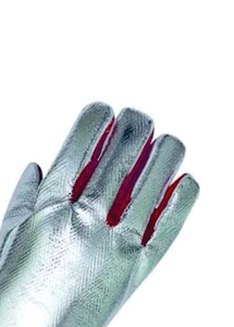 Gants de soudage en cuir de vachette avec doublure en Kevlar, résistants aux éclaboussures de métal fondu, type A, manchette rouge et verte, taille XL - Product Image 2