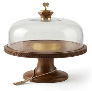 Soporte de Madera de Lujo para Tartas con Cubierta de Cristal, Exhibidor de Postres para Panadería, Exhibidor de Postres para Bodas - Product Image 6