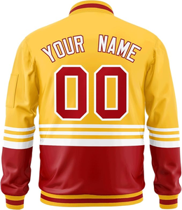 Vestes universitaires en gros, manches en similicuir, vestes de baseball pour garçons, personnalisables en gros - Product Image 4