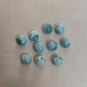 Natural Larimar Gemstone Cabochon | AAA Blue Larimar Loose Stone for Jewellery Making Wholesale Supplier Round Shape Gemstone, - Product Image 1