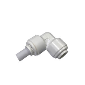 Raccord rapide en plastique de type coude avec tube de 1/4 pouce x 1/4 pouce de diamètre extérieur Raccord de filtre à eau à encliquetage fabriqué à Taïwan - Product Image 5