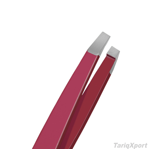 Pince à épiler à double extrémité en acier inoxydable, à pointe plate, logo personnalisé, outil de beauté professionnel pour le modelage des sourcils - Product Image 3