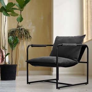 30*30*27.5inch Grey Cushion Oxford Cloth Courtyard Iron Garden Sofa Stylish Outdoor Furniture - Product Image 3