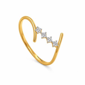 Anillo de Diamante Cultivado en Laboratorio en Oro Amarillo para Mujer, Corte Redondo, Minimalista, Anillo de Compromiso, Oro 10K 14K 18K, Plata 925 935 - Product Image 3