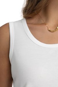 Top de Tirantes para Mujer, Modelo 2026, Blanco, Tejido, Cuello Redondo, Casual, Color Sólido, Sin Mangas, Diseño Elegante - Product Image 4