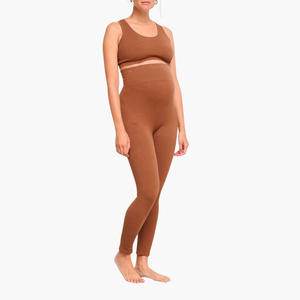 Conjunto de Yoga de Maternidad de Cintura Alta Personalizado al por Mayor, de Secado Rápido y Absorción de Humedad, Sujetador Deportivo y Pantalones para Fitness para Mujer - Product Image 3