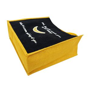 Sac fourre-tout en toile de jute imprimé en couleurs, économique, naturel, recyclable, pliable, avec poignées en corde, produit du fabricant - Product Image 2