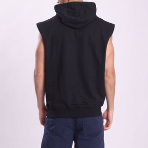 Sudadera con Capucha sin Mangas para Hombre, de Invierno, con Logotipo Personalizado, 100% Algodón Ecológico, de Secado Rápido, para Gimnasio y Fisicoculturismo, Venta al Por Mayor, Alta Calidad - Product Image 3