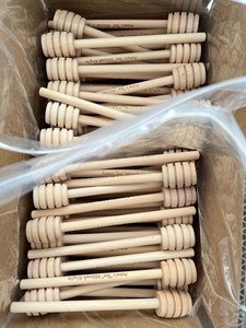 Wooden Bee Honey Drizzle Stick Handcrafted Honey Dipper <b>Spoon</b> Natural Wood Honey Dispenser for Kitchen Tableware - Product Image 5