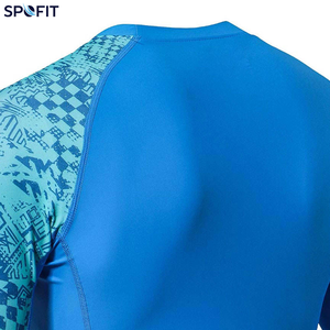 Rashguard pour homme en tissu Spandex/Polyester doux au toucher, design léger, confortable, pour un style de vie actif, imprimé numériquement, UPF50 - Product Image 5