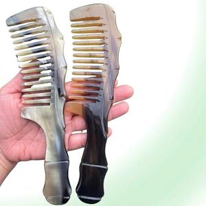 Traditional Handmade Eco-Friendly Cow Horn Hair Comb Polished Natural Grooming Tool Modern Design for Hair <b>Beard</b> Mustache <b>Care</b> - Product Image 4