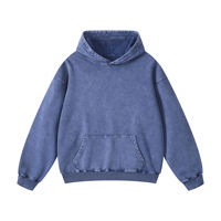 Sweat à capuche oversize en coton molletonné pour homme, style streetwear, teinture dégradée vintage, 100% coton lourd, ODM
