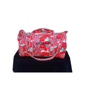 Large Capacity Screen Printed Cotton Quilted Vintage Winter Summer Travel <b>Bag</b> Stylish Fashionable Weekend <b>Overnight</b> Duffle Tote - Product Image 1