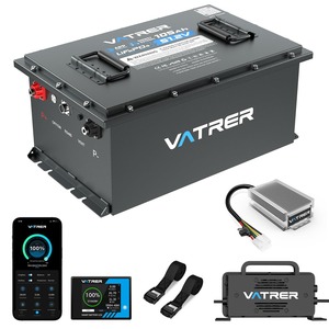 แบตเตอรี่รถกอล์ฟลิเธียม 48V, ระบบจัดการแบตเตอรี่ (BMS) 200A ในตัว, พร้อมเครื่องชาร์จ 18A, ตัวแปลงไฟ 48V-12V, แบตเตอรี่ลิเธียม - Product Image 4