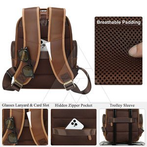 Professional Manufactures High Grade Leather <b>Backpacks</b> New Design Pakistan Made Leather <b>Backpacks</b> - Product Image 2