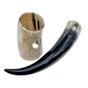 Viking <b>Drinking</b> <b>Horns</b> with <b>Horn</b> Stand Made of Organic Material Polished Love Style Eco-Friendly Manufacturer Exporter From India - Product Image 3