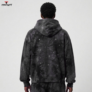 New Arrival 2026 Custom Thermal Rhinestone Hoodie Wholesale Factory Price Rhinestone hoodies - Product Image 2