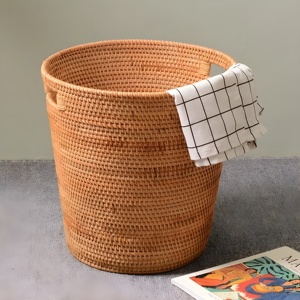 Cestas de ratán, la mejor opción para almacenamiento, organizador de ropa al precio más bajo, cesto para basura, venta al por mayor - Product Image 5