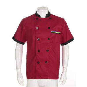 T-shirt de travail pour chef cuisinier, respirant, mélange 65% polyester 35% coton, noir et blanc, tissé, pour les travailleurs - Product Image 4