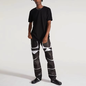 Pantalones de cuero personalizados de alta calidad para hombre, pantalones largos de cuero de cordero. - Product Image 5