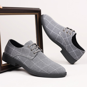 Men's British Style Business Formal Shoes Canvas Insole Lace Up Leather Shoes Casual Suit Shoes Spring British Style Shoes - Product Image 3
