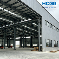 Almacén Prefabricado de Estructura de Acero Ligero, Estructura Metálica, Edificio Industrial de Almacenamiento, Panel de Pared y Techo con Aislamiento de Lana de Roca y EPS