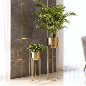 Jardinera de Hierro para Exteriores con Soporte, Diseño Moderno, Duradera y Ligera, para Decoración de Jardín Interior/Exterior del Hogar y Oficina, Juego de 2 - Product Image 3
