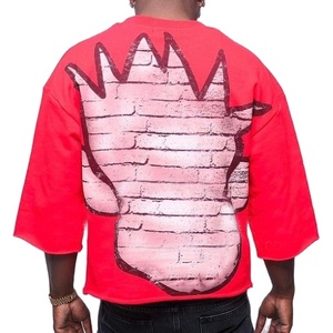 T-shirt tendance pour homme, col rond, 100% coton, tricoté, respirant, manches courtes, streetwear décontracté, broderie, différentes couleurs - Product Image 3