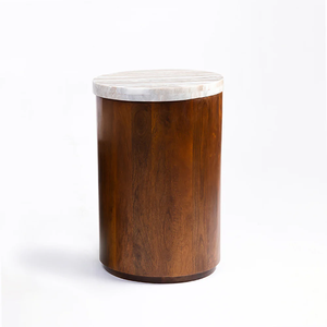Kusum Art Modern <b>Rustic</b> Wooden End <b>Table</b>, Solid Wood <b>Side</b> <b>Table</b> for Sofa, Bedside Nightstand Decor - Product Image 2