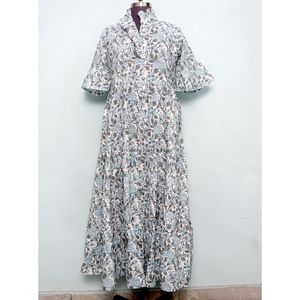 Vestido Maxi Vintage Hecho a Mano, Estilo Línea A, Ligero y Fluido, Estilo Veraniego para Vacaciones, Paseos por la Playa, Fiestas Informales, Escapadas, Elegante para Mujer - Product Image 1