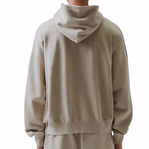 High Quality <b>Plain</b> Cotton <b>Men</b> Sweatshirt Custom Logo Heavy Weight Tan Blank <b>Hoodies</b> Supplier - Product Image 3
