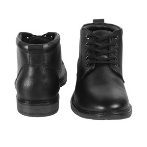 Chaussures de randonnée noires pour hommes, à embout d'acier, à lacets, en cuir, fournisseur en gros Taizen Sports - Product Image 3