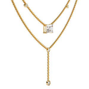 Collar de Diamantes Cultivados en Laboratorio con Certificación IGI, Chapado en Oro Rosa, Corte Brillante, Piedra Central, Estilo Vintage, Regalo de Compromiso, Unisex, Uso Diario - Product Image 2
