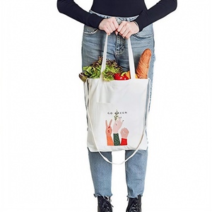 <b>Mini</b> Canvas Long Rope Handle Tote Bag with Pockets Zipper Closure Medium for Women Party Use - Product Image 4