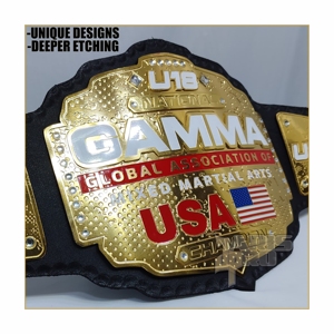 Ceintures de championnat personnalisées pour MMA, plaques en laiton de 2 mm, ceinture de championnat MMA - Product Image 1