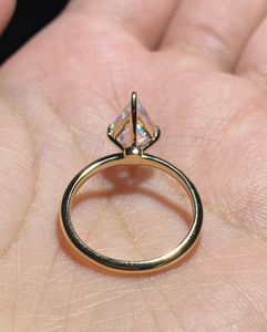 Anillo de Diamante con Corte en Forma de Rombo, 2.01CT, Cultivado en Laboratorio, con Oro Amarillo de 14k, Regalo de Aniversario o Promesa para Pareja - Product Image 6