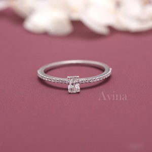 IGI Certified Radiant Cut Diamond <b>Solitaire</b> Pavé Engagement <b>Ring</b> in Solid 925 Sterling <b>Silver</b> - Product Image 1