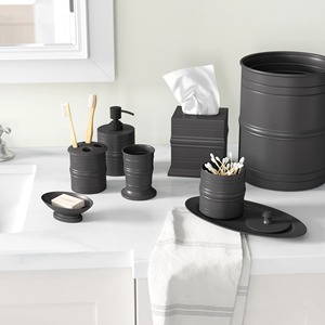 Ensemble de salle de bain en métal noir, idéal pour un style élégant, l'hygiène quotidienne et la préparation des invités, vente en gros depuis l'Inde - Product Image 5