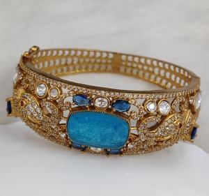 Pulsera Abrible de Moissanita Polki y Piedra Doble de Calidad Premium, Hermosos Colores Disponibles, Perfecta para Usar en Fiestas - Product Image 5