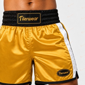 Men Fightwear Boxing <b>Shorts</b> 172 GSM Polyester Spandex Breathable Quick Dry Stretch Trunks Elastic Drawstring Waist Training Spar - Product Image 6