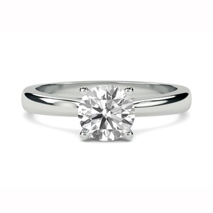 Elegant Round <b>Diamond</b> Engagement <b>Ring</b> 0.30 Ct Lab Grown <b>Diamond</b> In 18K Gold And Platinum - Product Image 1